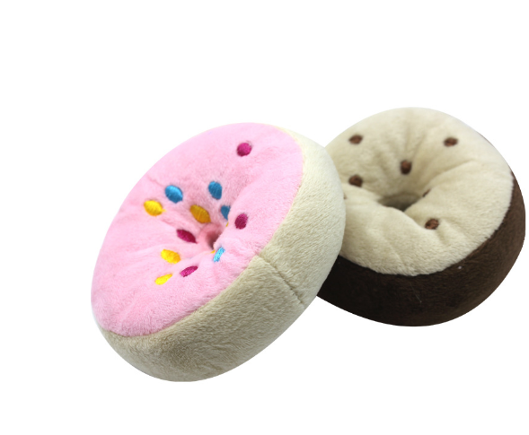 Stuffed Plush Squeaky Dog Chew Toy (Single Item)